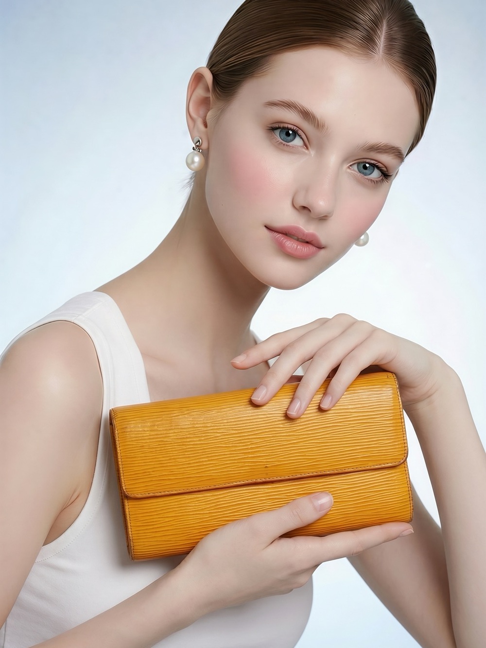 LOUIS VUITTON | Tangerine Orange Epi Long Wallet